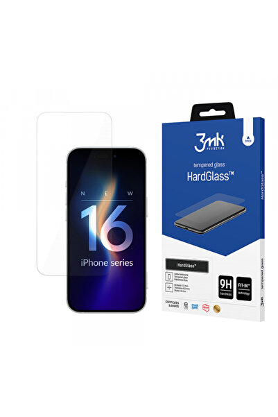 Apple Folie de protectie Ecran 3MK HardGlass pentru iPhone 16 Pro, Sticla Sec...