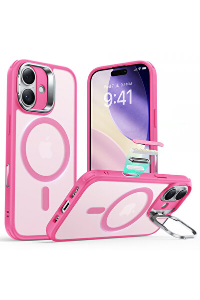 Apple Husa MagSafe pentru iPhone 17, ESR, Classic Hybrid Kickstand, Roz Satinata
