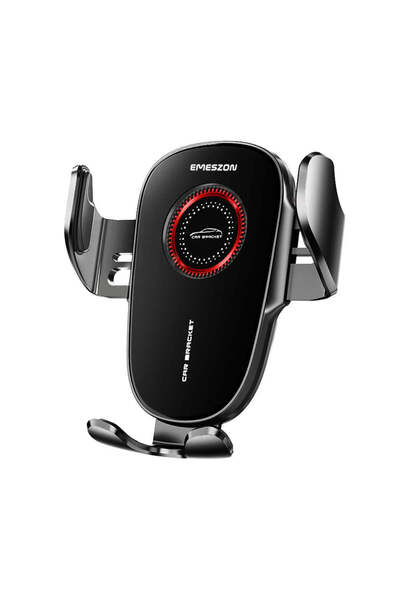 EMESZON Car Phone Holder, EMESZON® Piano Black 9, adjustable on the car's ven...