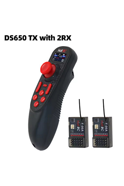 Choice جهاز DS650 مزود بجهازين F-06A HOTRC DS-650 سداسي القنوات بتردد 2.4 جيج...
