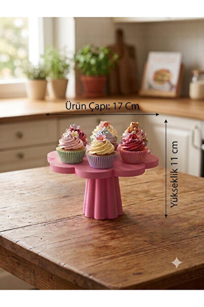 Genel Markalar Ayaklı Stans Pembe Cupcake