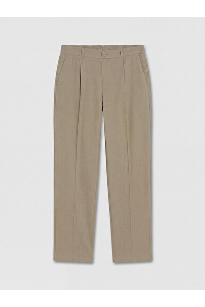 LC Waikiki Nevavm Regular Fit Linen-Look Men's Pleated Trousers with a Differ...