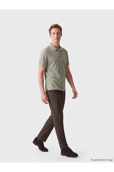 LC Waikiki Nevavm with a Difference of Style Southblue Brown Linen Look Stand...