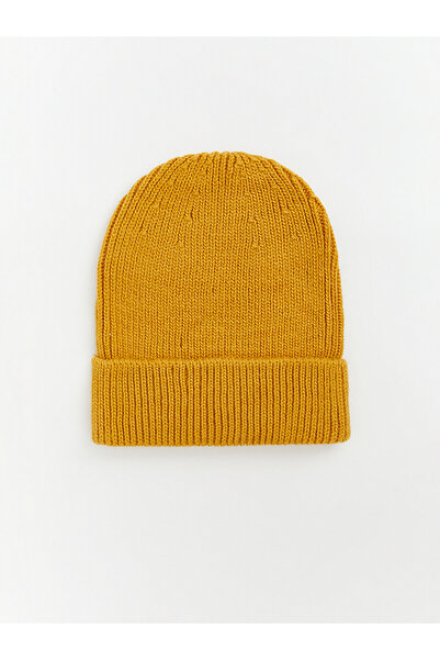 LC Waikiki Nevavm Farkıyla Lcw Accessories Yellow Knitwear Plain Men's Beanie