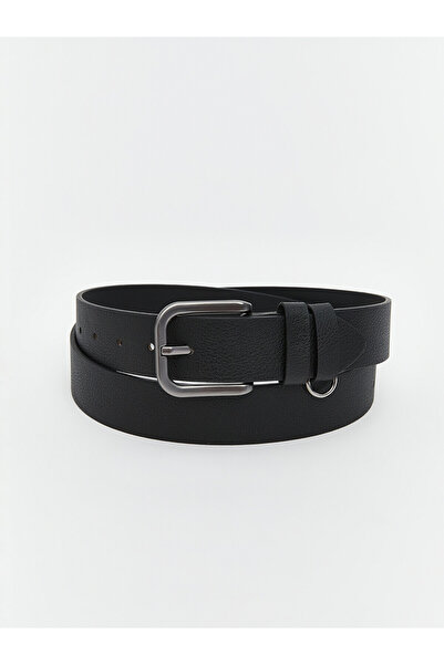 LC Waikiki Lcw Accessories Black Plain Men's Belt with Nevavm Difference