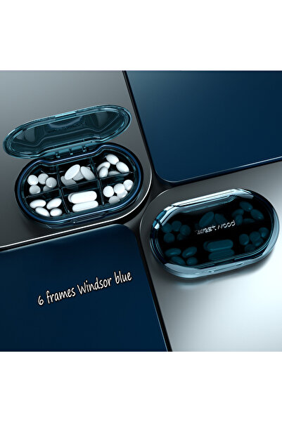 Choice1 6 Gwentha Blue 4 Cells Portable Pill Box Premium BPA Free Portable Pi...