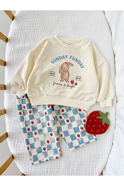 NUNU BABY Sunday Ekoseli Kalpli Takım