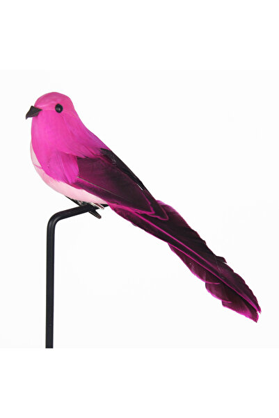 Choice نموذج طائر ببغاء اصطناعي إبداعي من الفوم والريش باللون الفوشيا للمنزل ...