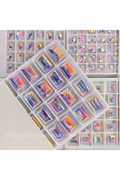 Choice3 10X14MM 2PCS New 5A K9 Round Glass Chaton Shape Nail Stones Pointback...