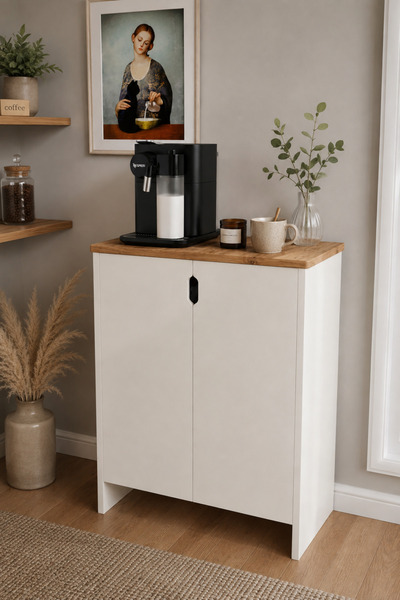 BAMOSA Pera Minimal Kahve Köşesi Dolabı 54cm*80cm Çok Amaçlı Dolap Mutfak Dol...