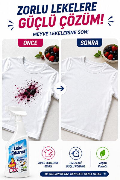 MR.BOR Premium Leke Çözücü Leke Çıkarıcı Yağ Sökücü Mutfak Temizleyici Çok Amaçlı Formül 750 Ml. X 2 Adet