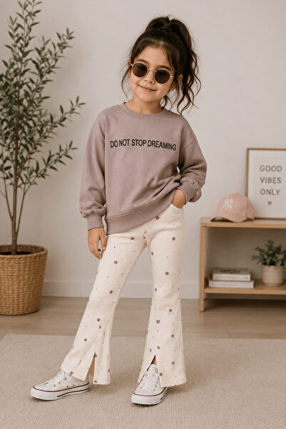 Nisankids Girl's Spanish Leg Ribbed Slit Tights Top and Bottom Set (Buy One S...