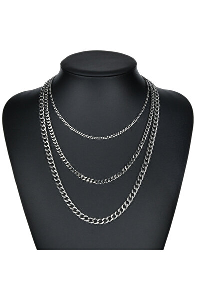 Choice Picture 3 bars 3pcs Necklace Set For Both Men And Women Hip Hop Style ...