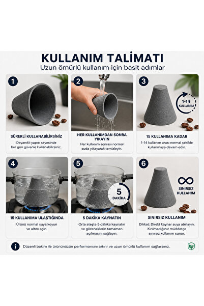 OKAVANGO SINIRSIZ KULLANIM Seramik Kahve Filtresi Filtre Kahve Kağıdı Yerine Yeniden Kullanılabilir Kahve Filtresi, Kahve Filtre Kağıdı Alternatifi, Filtre Kağıdı Gerektirmez, Kahve Filtre, Gri