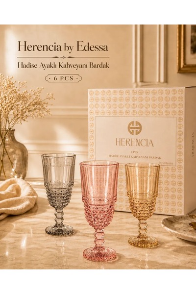 Herencia 6'Lı Lüks Kahve Yanı Bardak