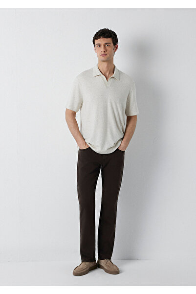 Mavi Hunter Brown Gabardine Trousers 00202A4173