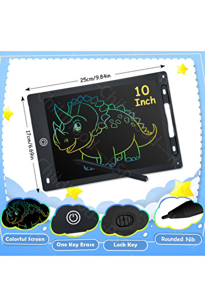 Choice10 10 INCH BLACK 6.5/8.5/10/12 Inch LCD Writing Tablet Electronic Drawi...