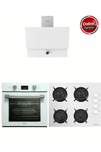 Luxell LİVA BEYAZ ANKASTRE SET