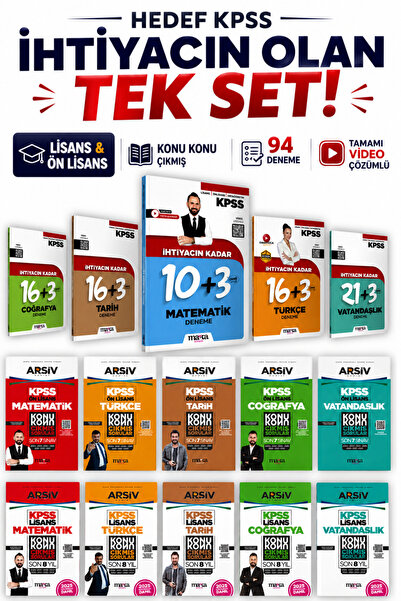 Marka Yayınları KPSS Lisans Ön Lisans Konu Konu Çıkmış Sorular İhtiyacın Kada...