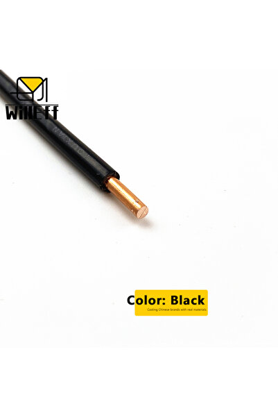 Choice13 2m 16 AWG BV-Black PVC Solid Hard Copper Cable Electrical Wires 600V...