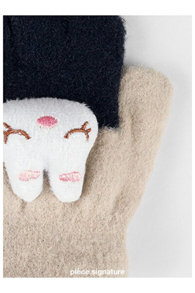 PIECE SIGNATURE Soft Children's Gloves with Cute Rabbit Accessories (1-3 Year...