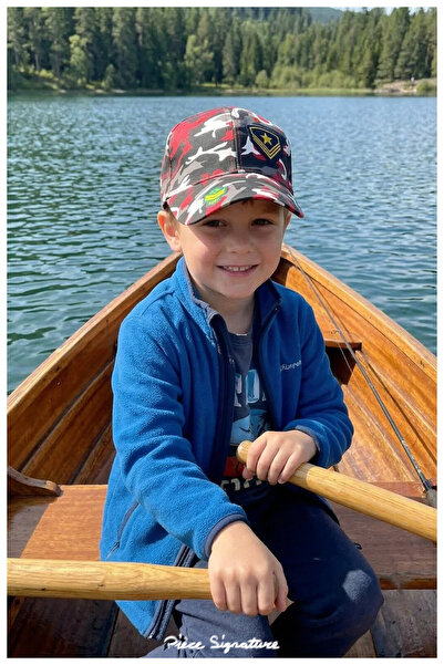 PIECE SIGNATURE 100% Cotton , Camouflage Embroidered g Gabardine Hat for Chil...