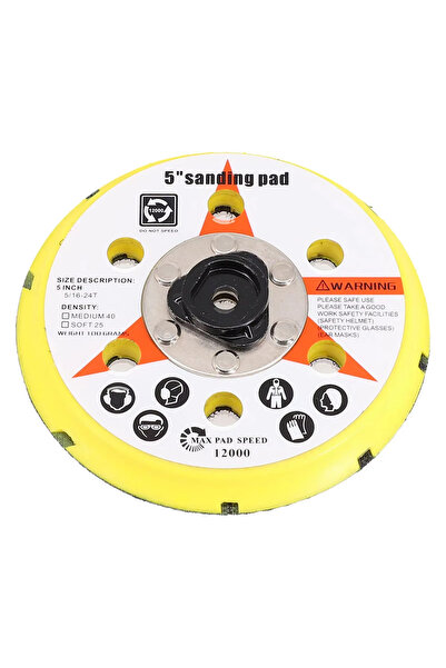 Choice 1pcs YELLOW 125mm 15 Holes Sanding Pad Backing Pad For DA Polisher Wit...