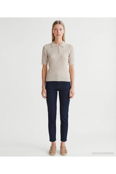 Yargıcı Regular Polo Neck Short Sleeve Sweater