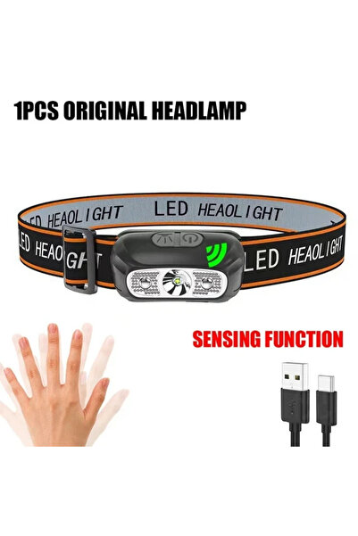 Choice 1PC Ordinary USB Rechargeable LED Sensor Headlamp COB Headlight Head T...