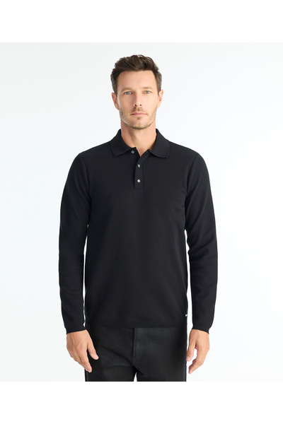 Yargıcı Regular Shirt Collar Long Sleeve Sweater