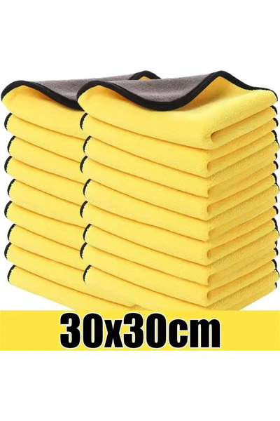 Choice4 10pcs 30x30cm Double Sides Car Microfiber Cloths Super Absorbent Wash...