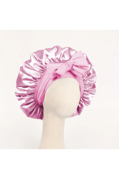 Choice14 Light Pink Satin Bonnet Silk Bonnet Adjustable Bonne For Sleeping Ha...