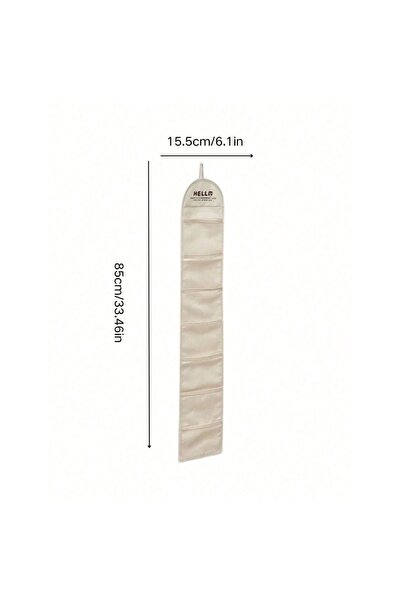 Choice M Ivory 1pc Hanging 7-compartment storage pouch for glasses, hair acce...