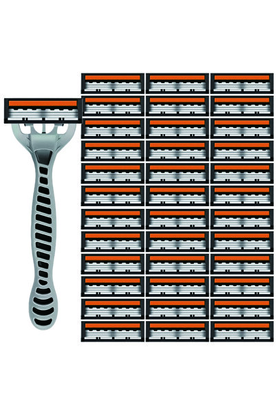 Choice6 1 handle 36 blades 3-Layer Razor Head Manual Shaver, Blade Razor Safe...