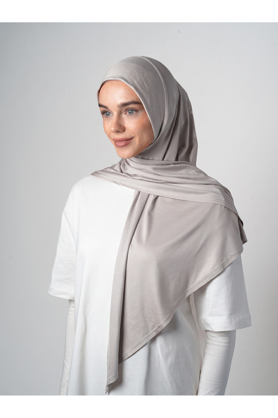 Ecardin Viscose Fabric Practical Ready Scarfs Turban Shawl - St101 Light Gray