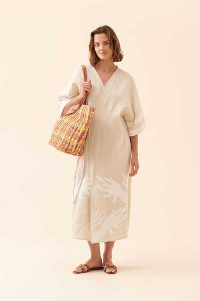 Roman Belden Bağlamalı Kimono Standart Renk Y2261101_089