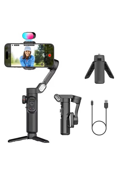 Choice1 With Light AOCHUAN Smart XE Gimbal Stabilizer 3-Axis Foldable Handhel...