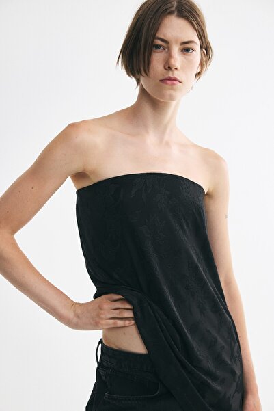 H&M Jakarlı Jarse Bandeau Üst