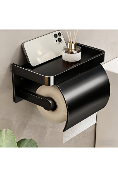 Choice3 New Black Self Adhesive/perforated Installation Toilet Paper Roll Hol...