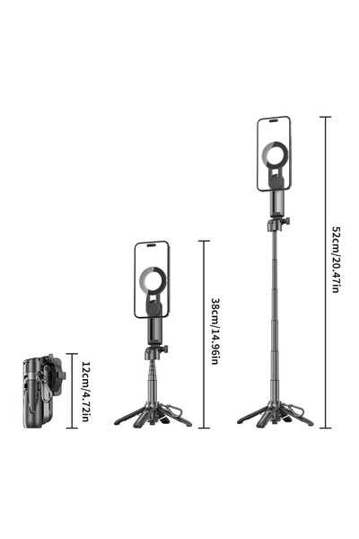 Choice magsafe P15-C 3-in-1 Selfie Stick Tripod with Wireless Remote, 54'' Ex...