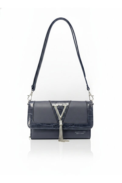 SilviaRosa Women's Crossbody Wallet Bag Eco Leather 20x12x5cm Croco V Ornamen...