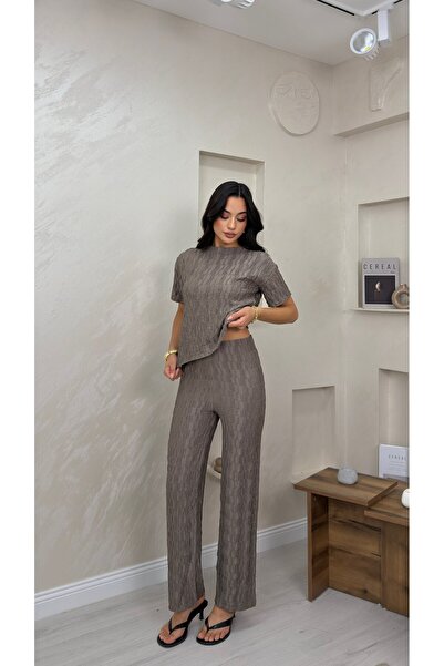 miraylawear BÜRÜMCÜK ÖZEL TASARIM KUMAŞ TAKIM- CAMEL