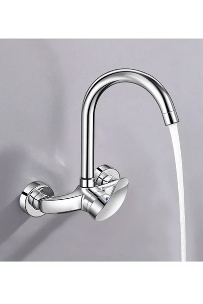 Choice1 ChromeB Kitchen Hot and Cold Water Mixing Faucet, Wall-Mounted Shower...