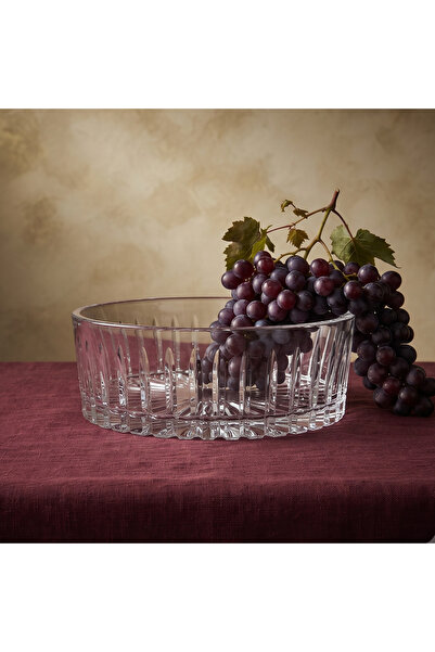 AKDEN STORE Handcrafted Aura Series Presentation Glass Bowl