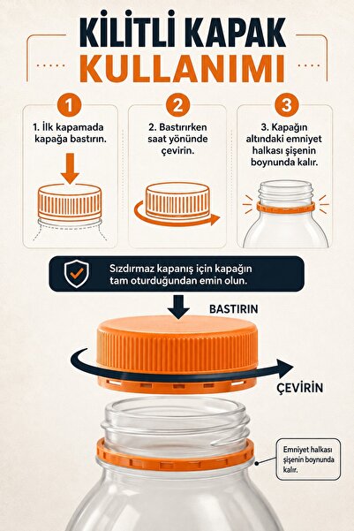 ASTOR AMBALAJ 1 Adet Ayıcık Şişe – Turuncu Kapaklı, Okul ve Piknik İçin Eğlenceli Çocuk Meyve Suyu Şişesi 250 ml
