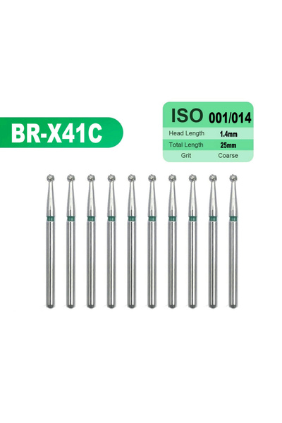 Choice3 BR-X41C ١٠ قطع من رؤوس الماس عالية السرعة لتحضير تجاويف الأسنان/تحضير...
