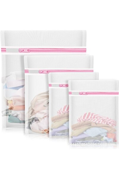 Choice 4 piece set Mesh Laundry Bags for With Zipper Travel Storage Organize ...
