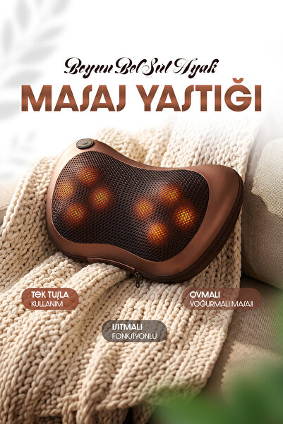 Unaan Çift Yönlü Dönebilen Masaj Yastığı Ayak Bel Boyun Sırt Vücut Omuz Masaj...