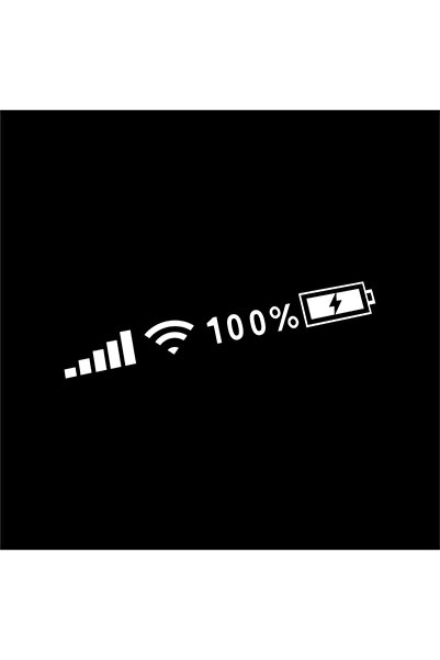 Choice White Car Vinyl Reflective Stickers Wifi Battery Level Signal Decals D...