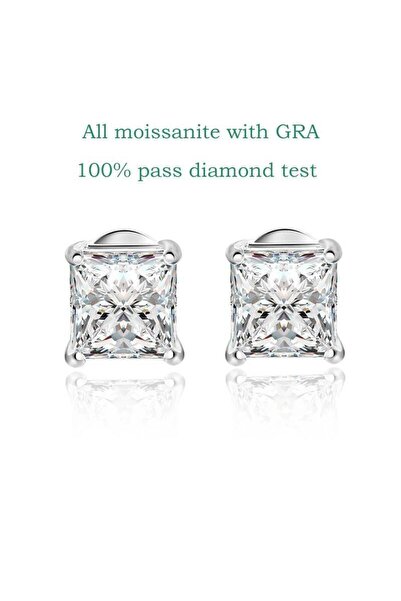 Choice 1CT and 1CT all moissanite GRA TY Princess Cut 0.4-5CT Moissanite S925...